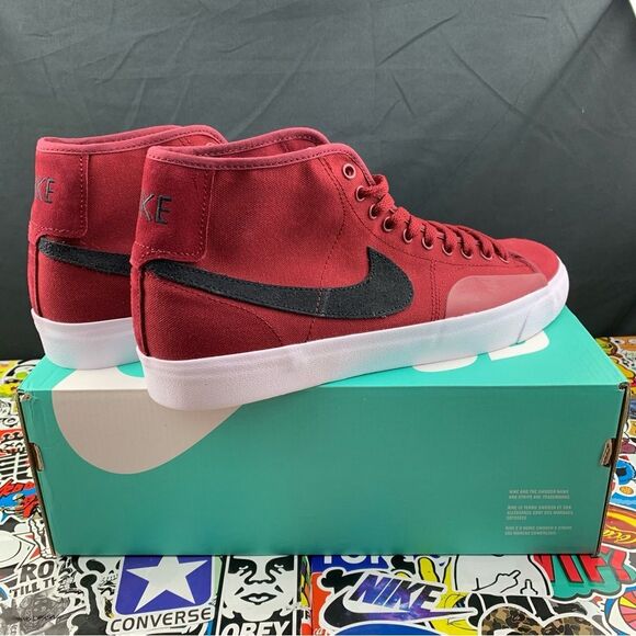Nike SB Blazer Court Mid Red Mens Various Sizes - Picture 2 of 11